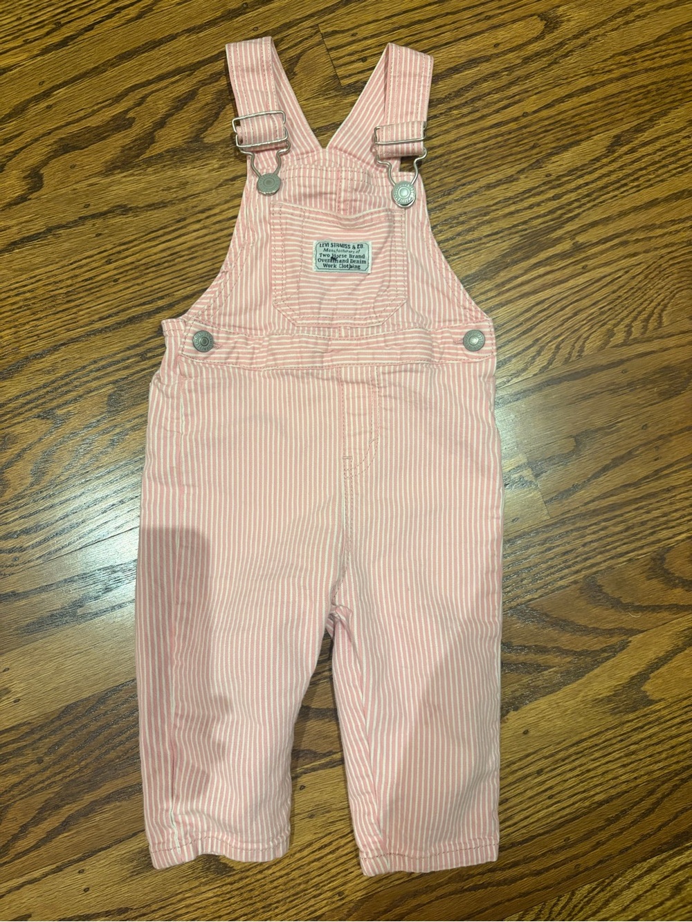 Levi’s Pink Stripe Toddler Overalls
